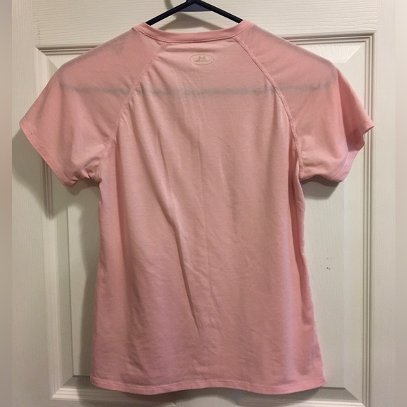 Under Armour Pink V-Neck Tee. Size S. - Picture 2 of 3